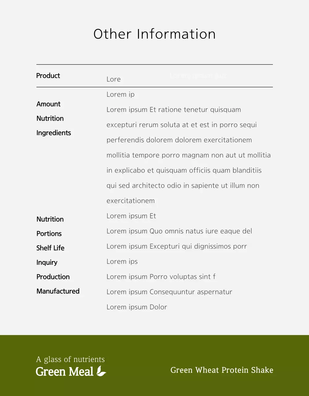 Poster Promosi Protein Hijau Modern