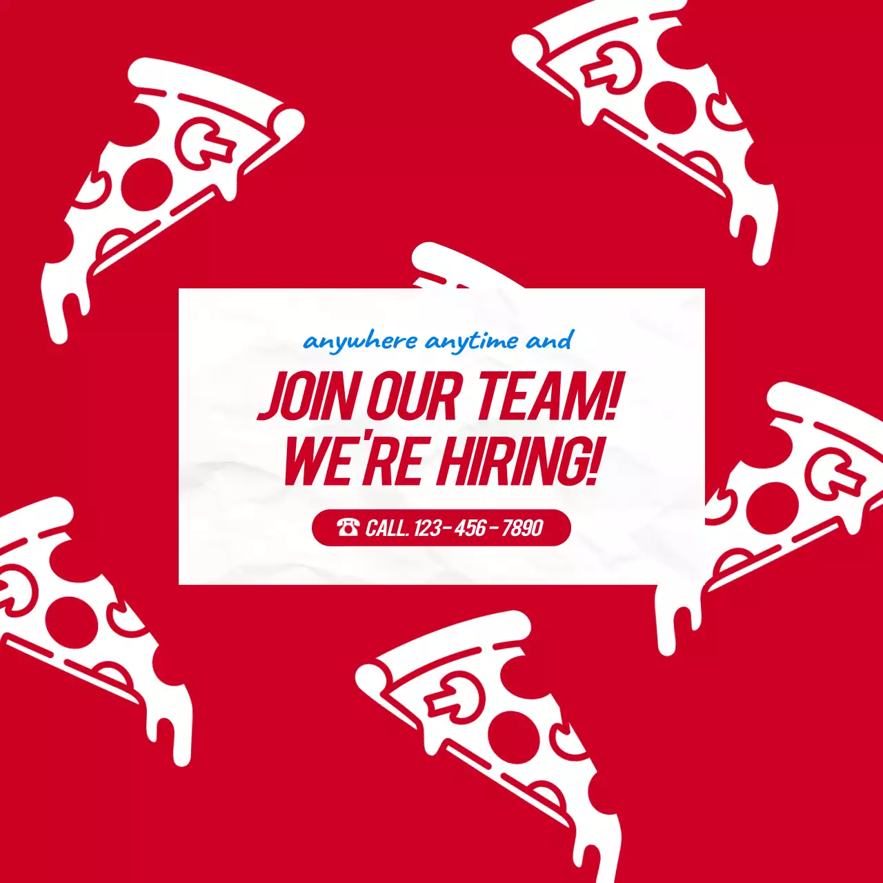 Red checkerboard hip concept pizza brand layout bundle pack