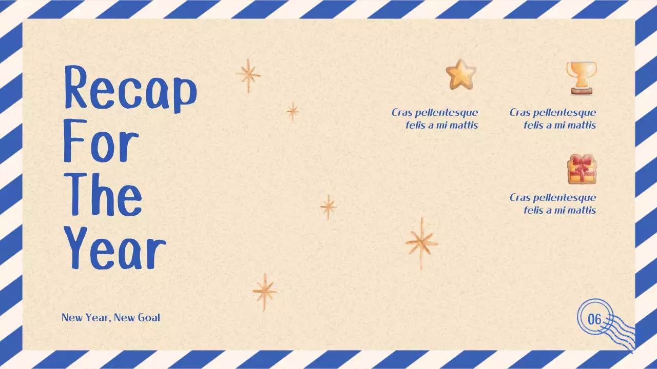 베이지색 심플한 새해카드 프레젠테이션