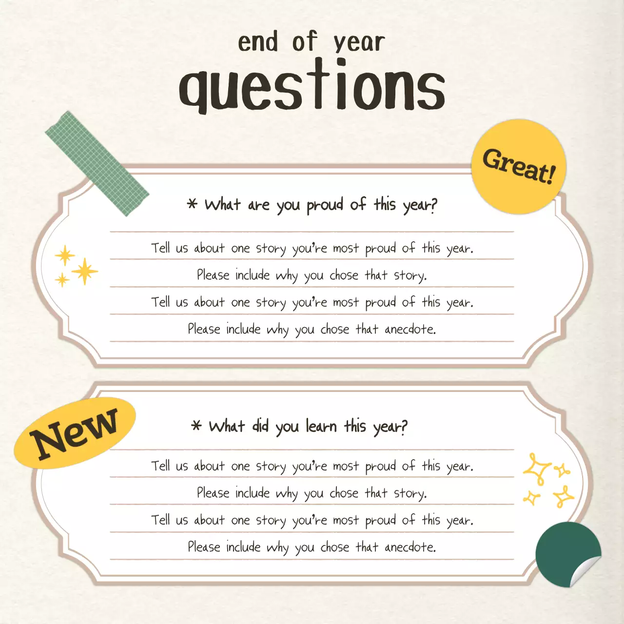 Yellow Vintage Memories Diary Instagram Carousel