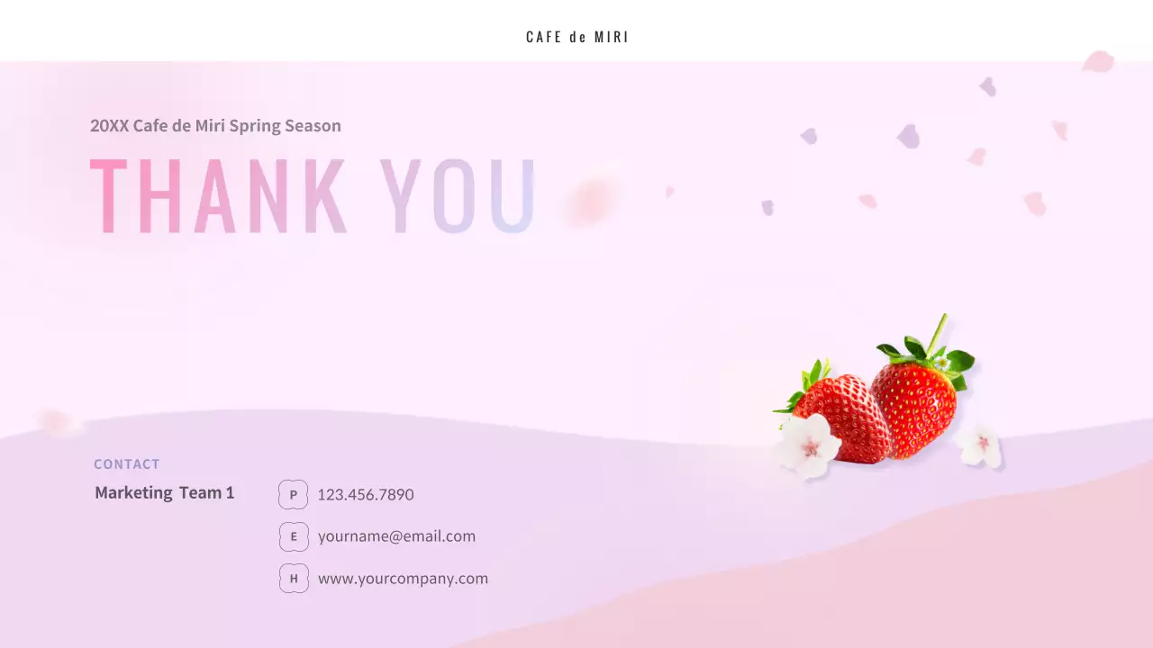 Pink Elegant Cafe Plan Presentation