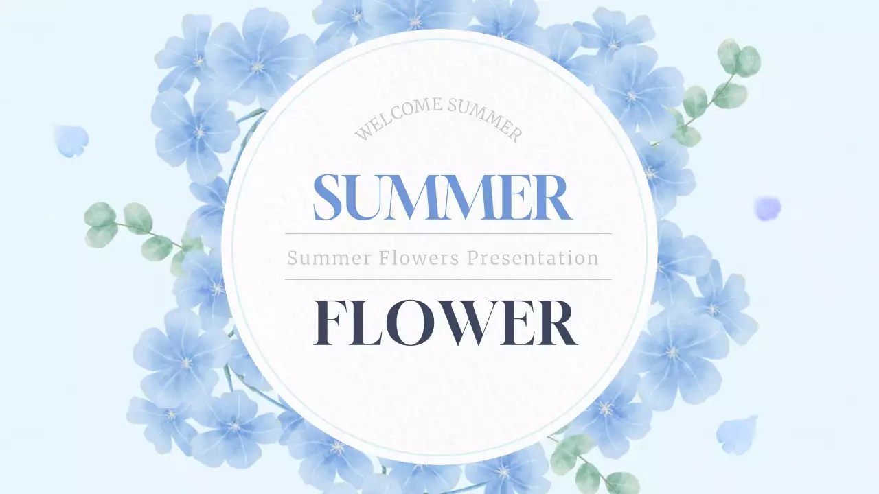 Blue Elegant Summer Presentation