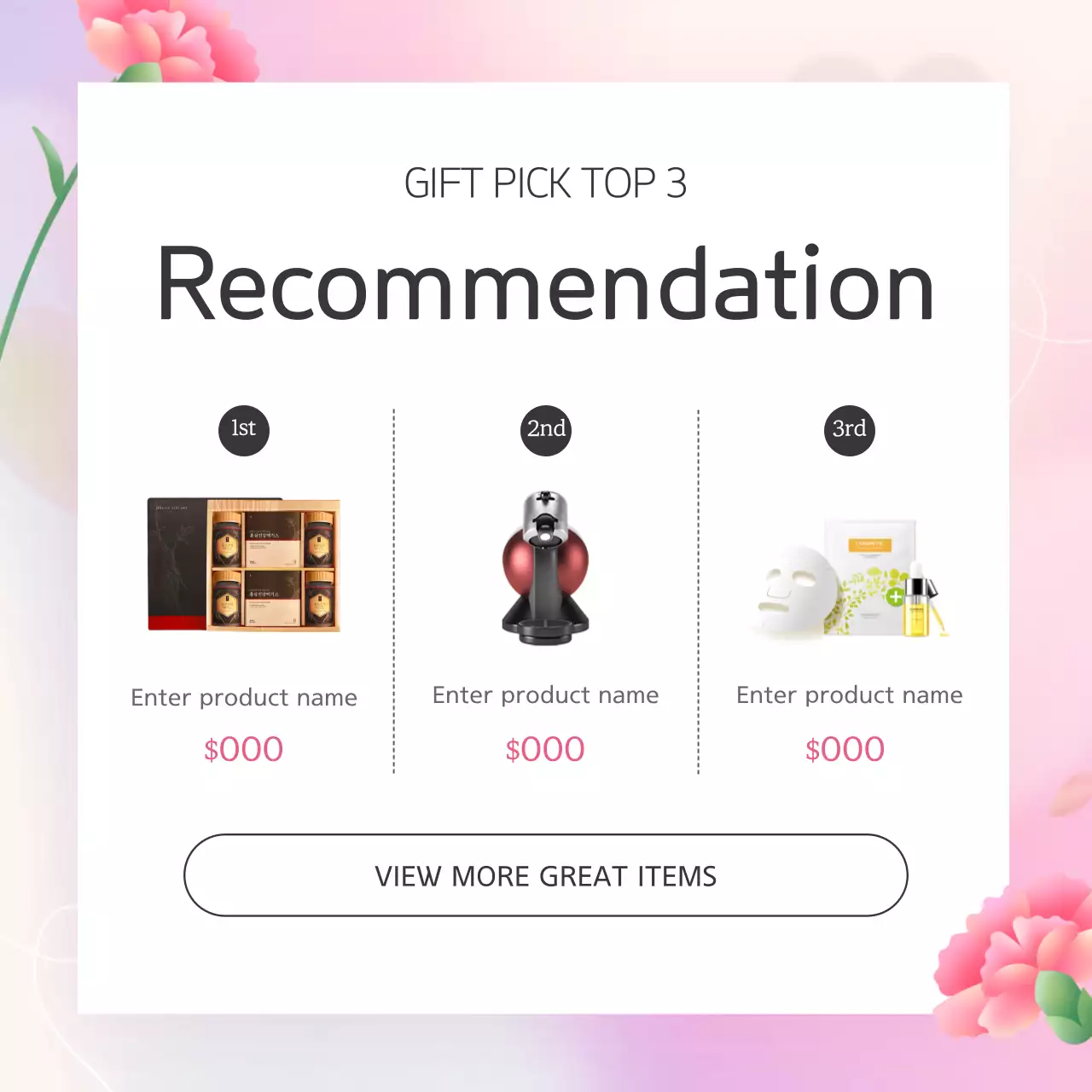 Pink Elegant Gift Promotion Instagram Carousel