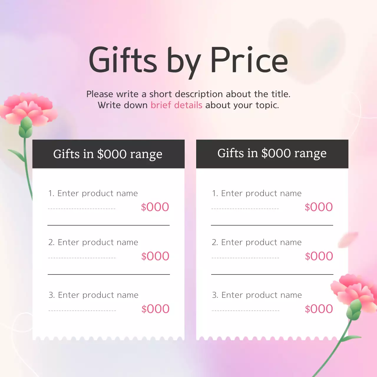 Pink Elegant Gift Promotion Instagram Carousel