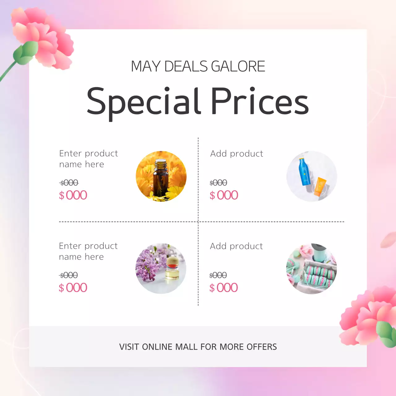 Pink Elegant Gift Promotion Instagram Carousel