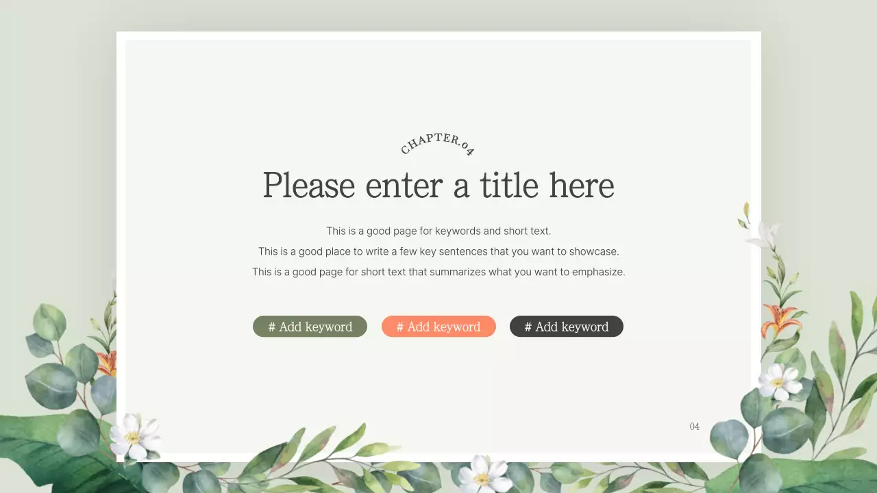 Green Botanical Document Presentation