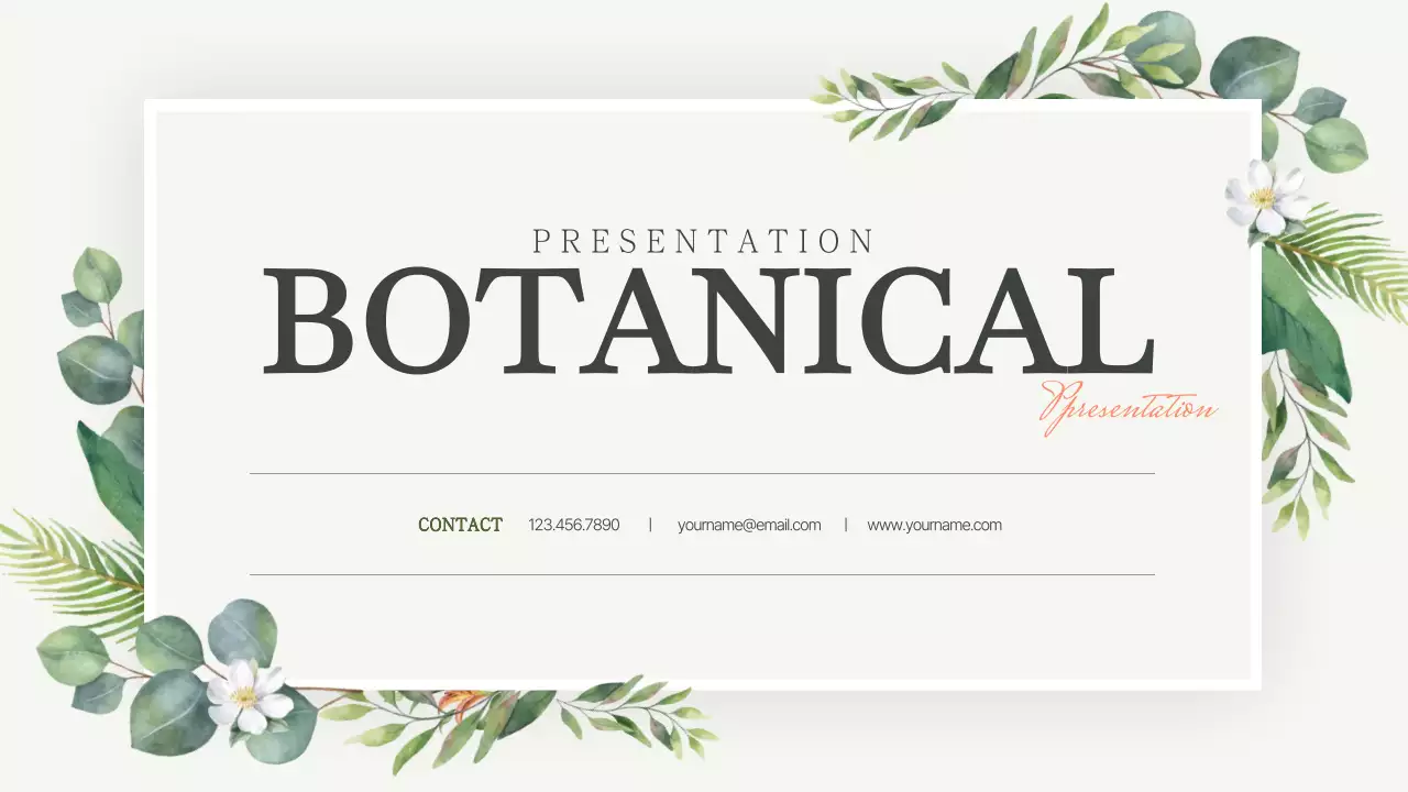 Green Botanical Document Presentation