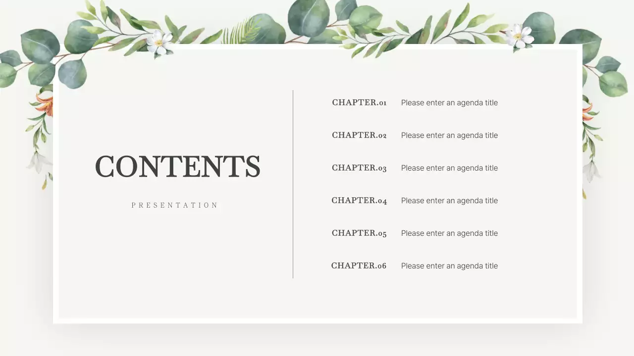 Green Botanical Document Presentation