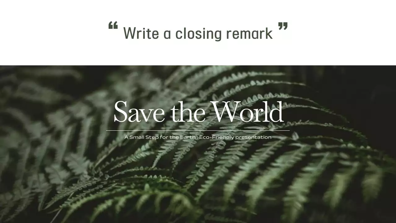 Green Minimal Eco Presentation