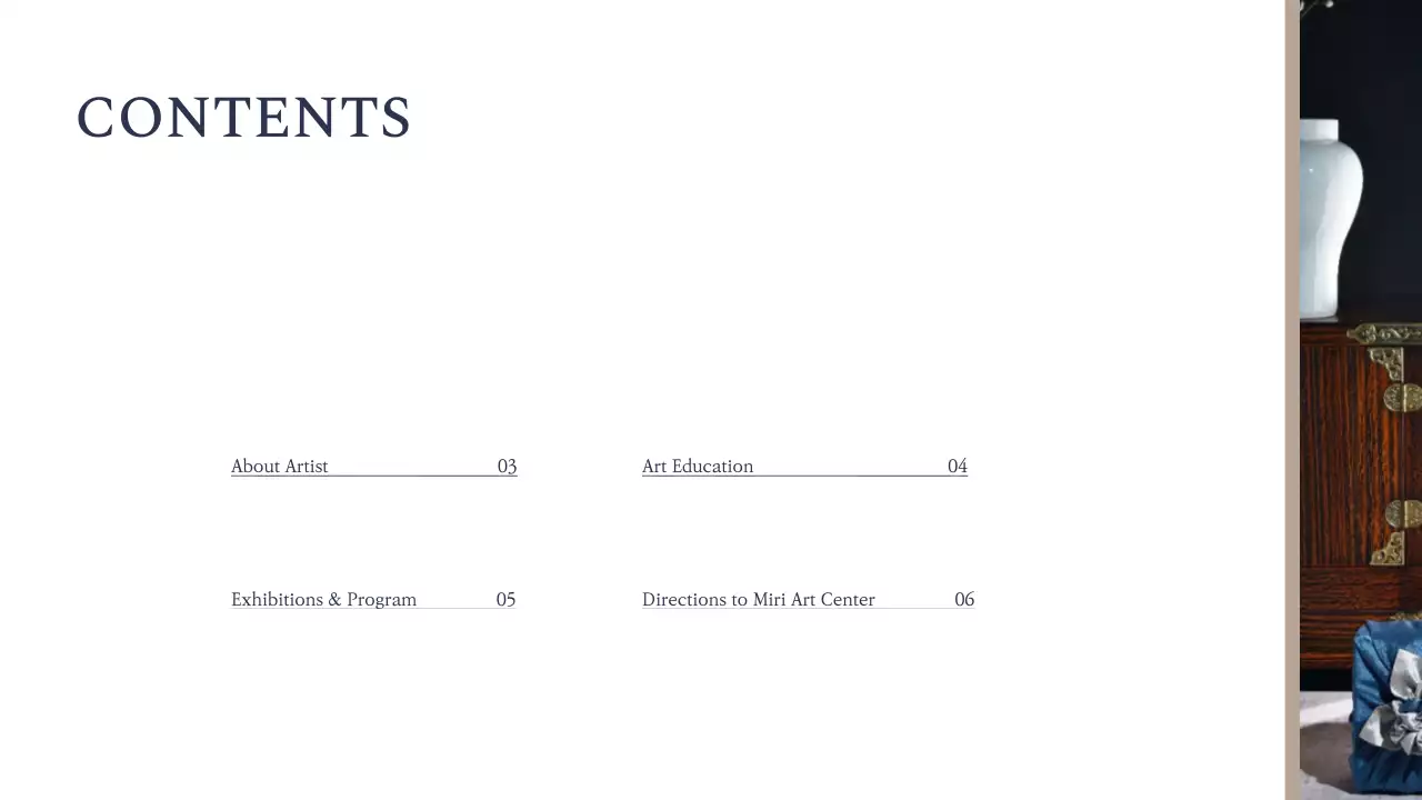 Navy Classic Art Guide Presentation