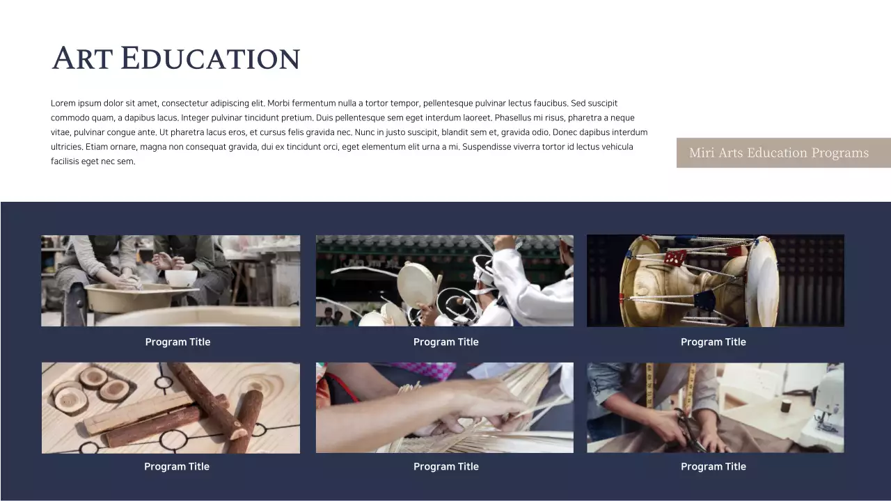 Navy Classic Art Guide Presentation