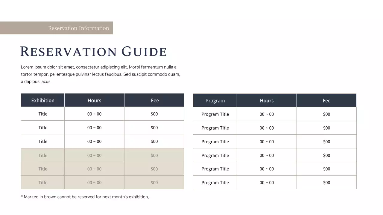 Navy Classic Art Guide Presentation