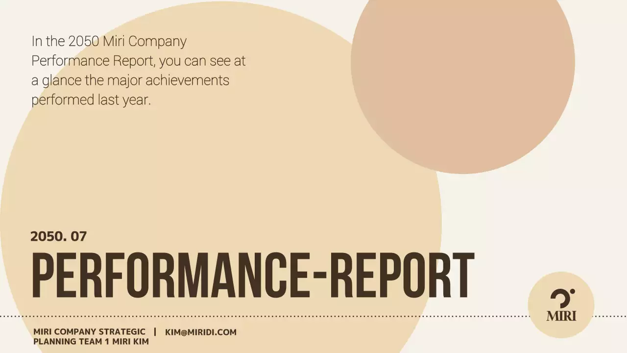 Presentasi Dokumen Laporan Kinerja Modern Beige