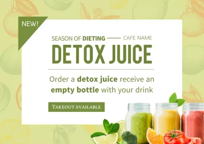 Green Modern Juice Promotion Poster