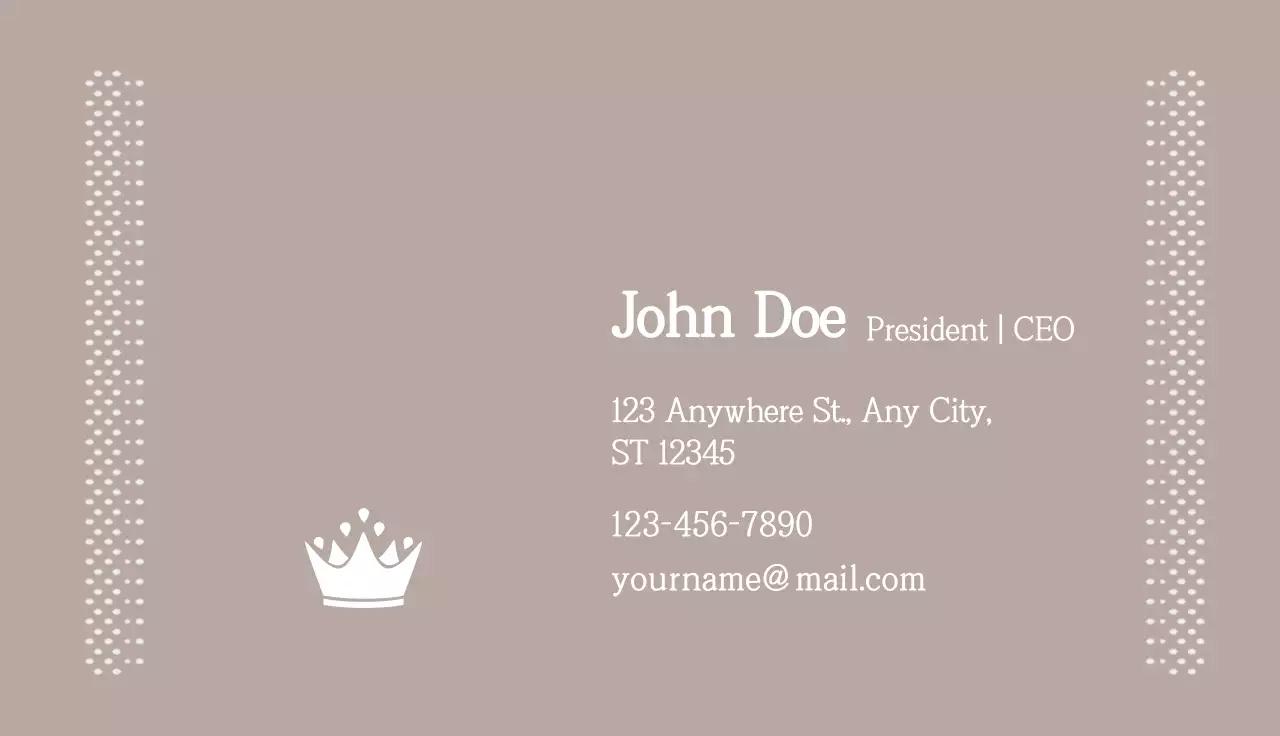 Beige Elegant Business Card