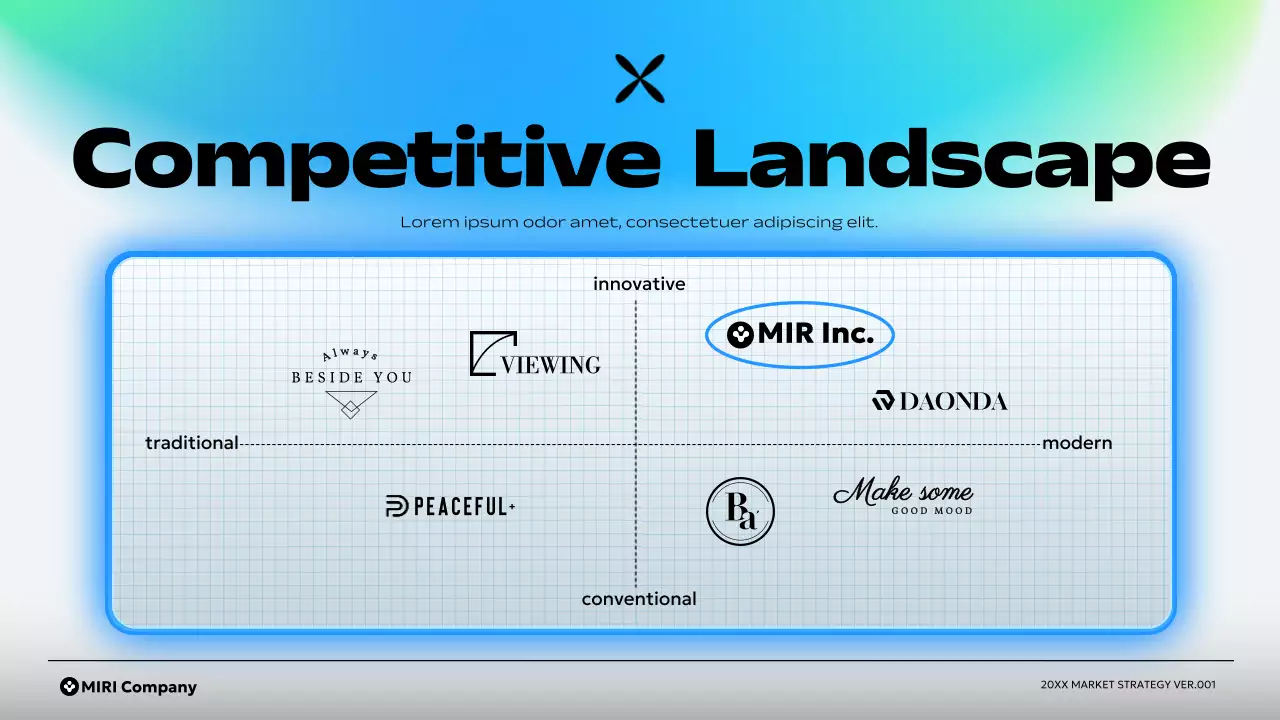 하늘색 모던 비즈니스 전략 기획서