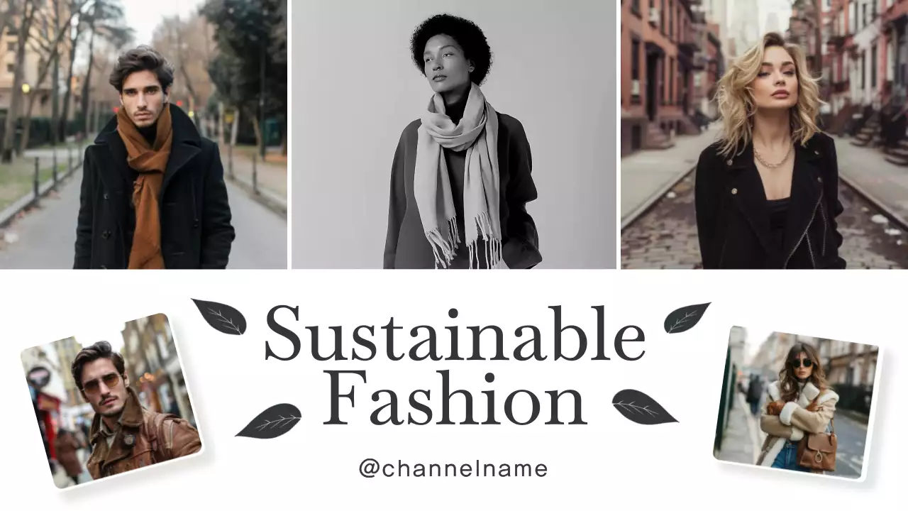 Black Trendy Fashion Promotion YouTube Thumbnail