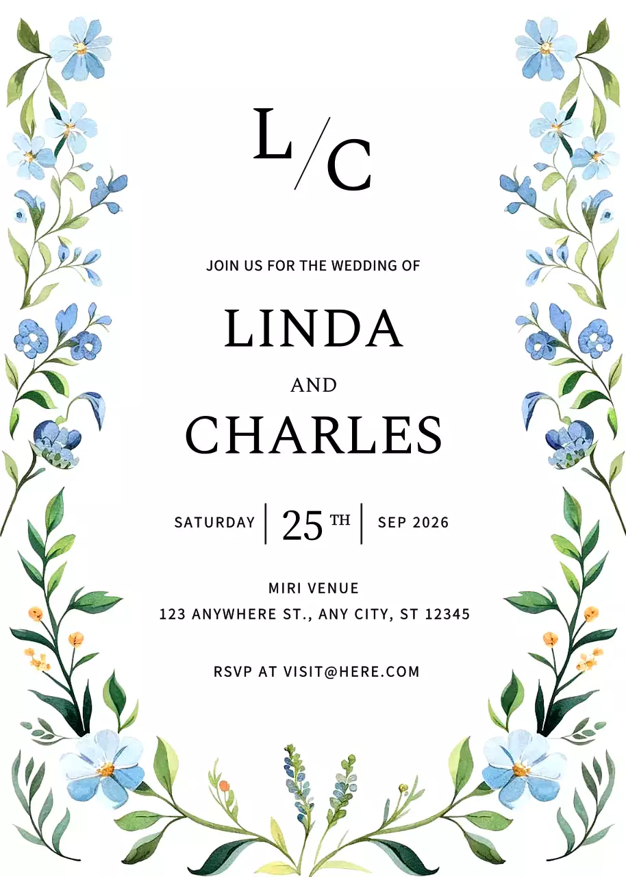 Thiệp cưới hoa màu be