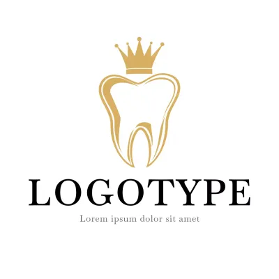 Gold Minimal Dental Logo