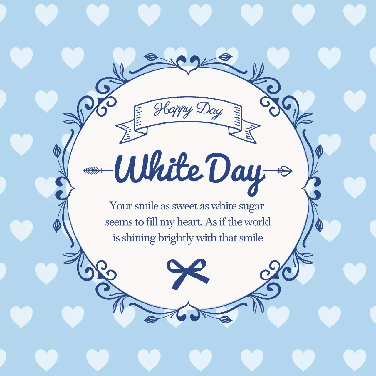 水色 ビンテージ ホワイトデー ステッカー