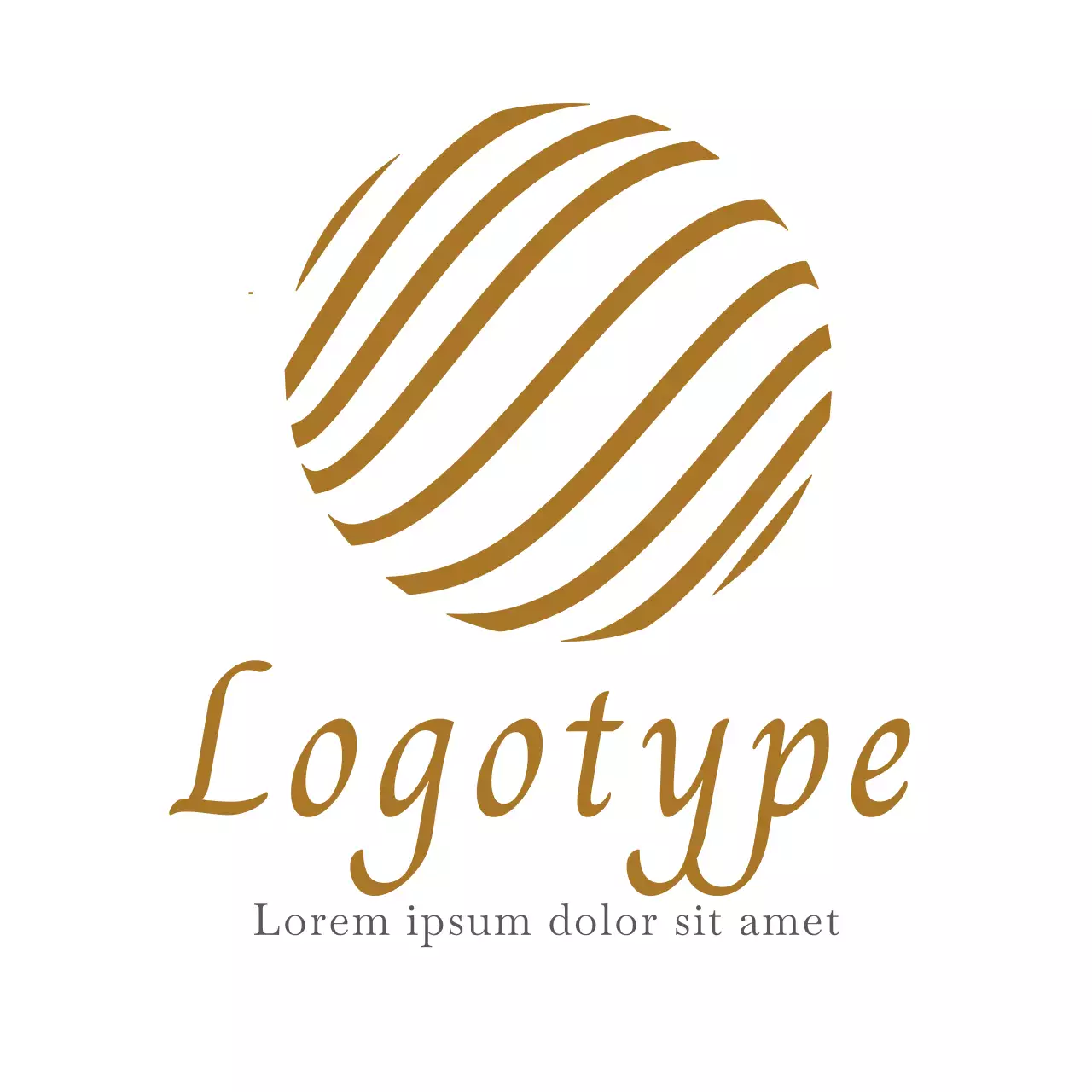 Gold Minimal Design Logo