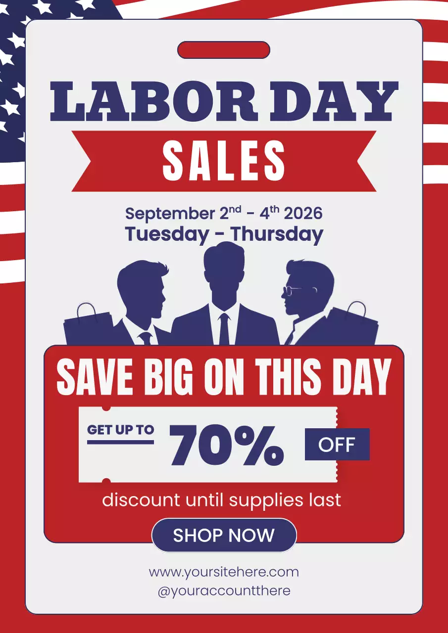 Red Traditional Sales Promotion Poster