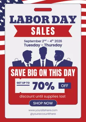 Red Traditional Sales Promotion Poster