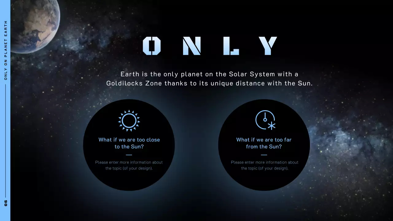 Chủ đề không gian sử dụng hình ảnh không gian trên nền đen