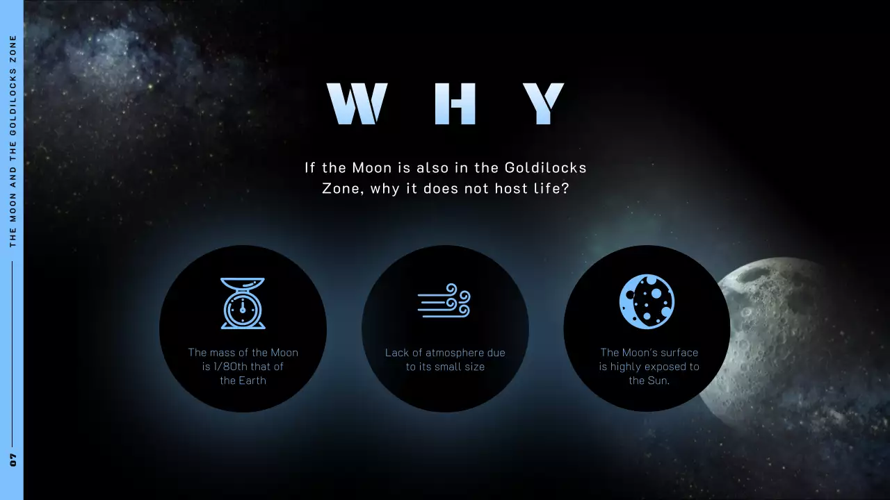 Chủ đề không gian sử dụng hình ảnh không gian trên nền đen