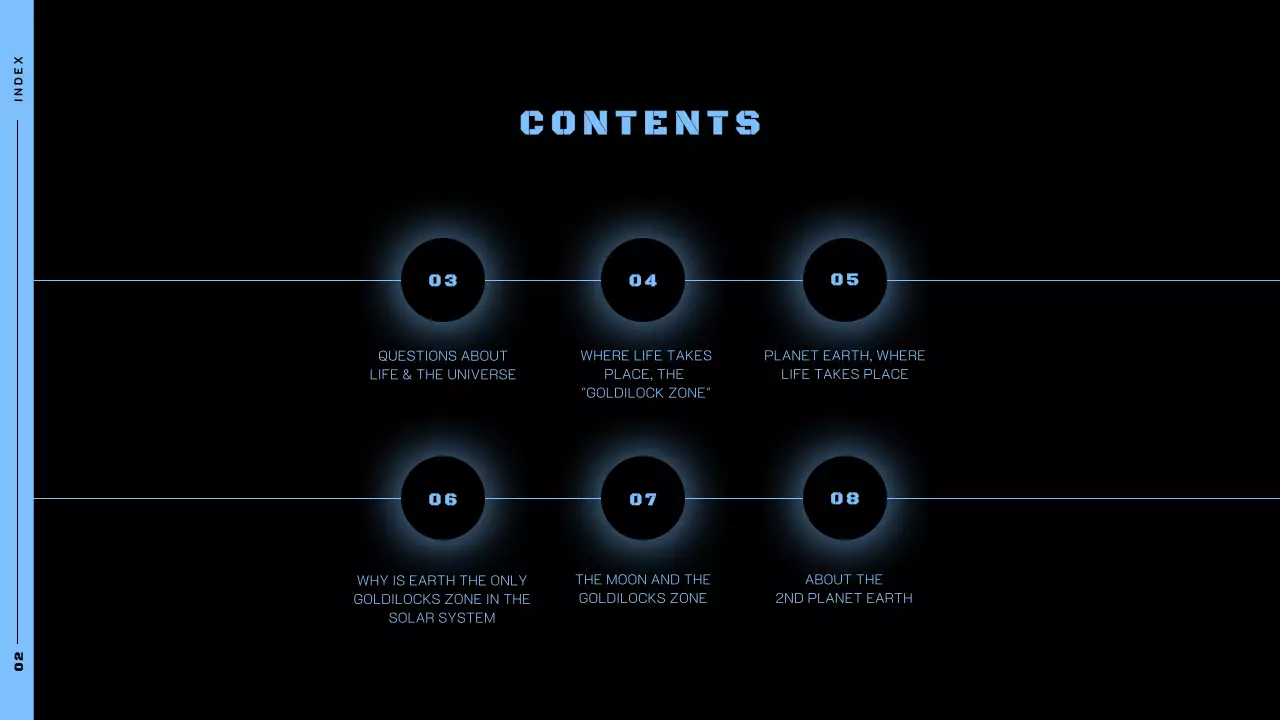 Chủ đề không gian sử dụng hình ảnh không gian trên nền đen