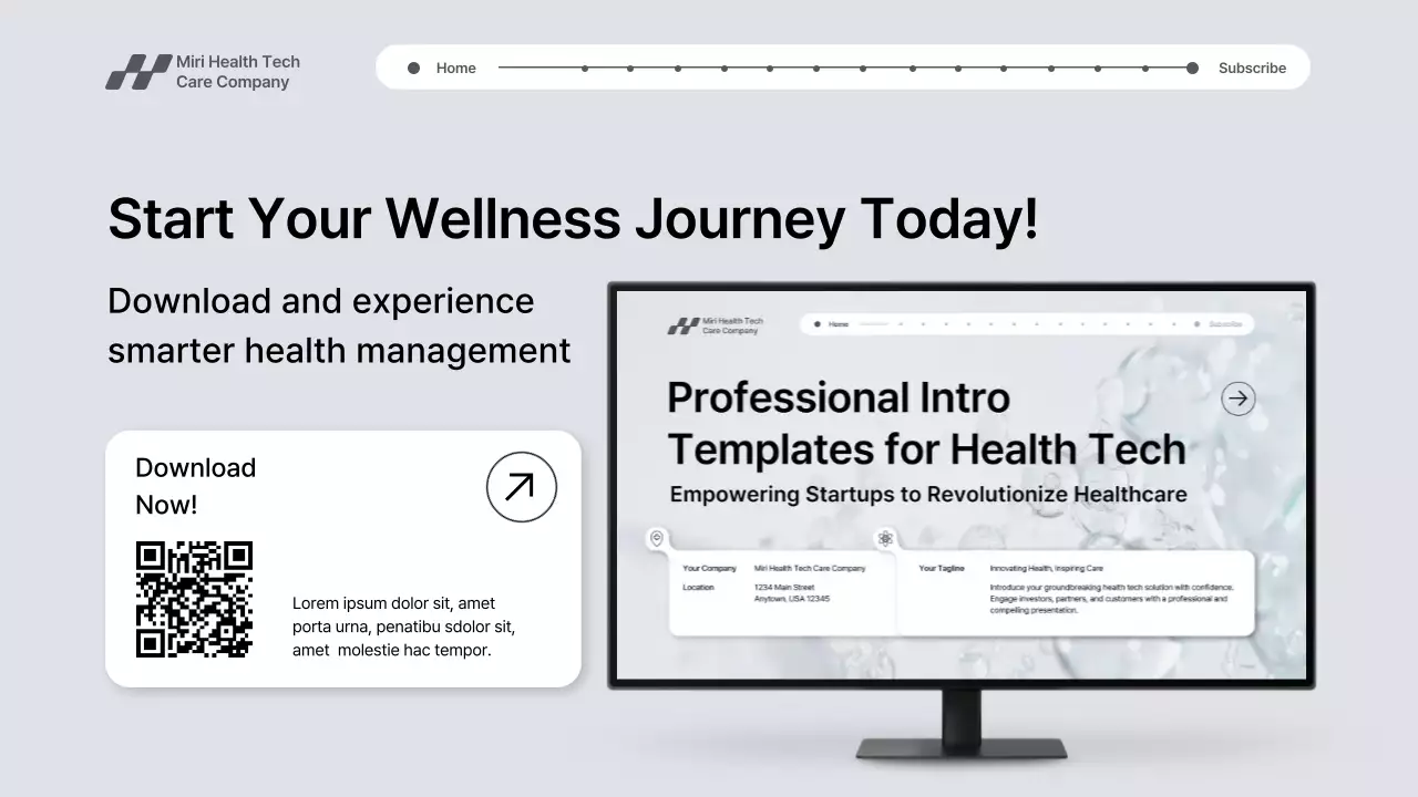 Grey Modern Health Tech Promotion Presentation
