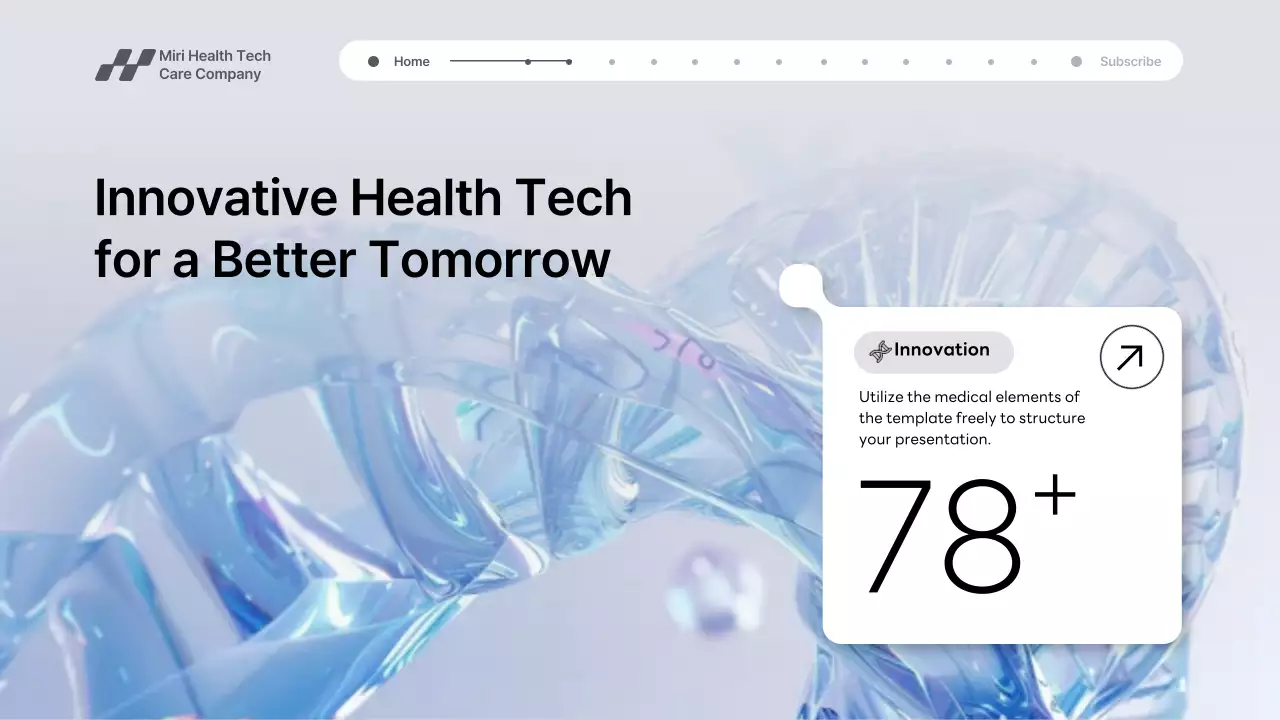 Grey Modern Health Tech Promotion Presentation