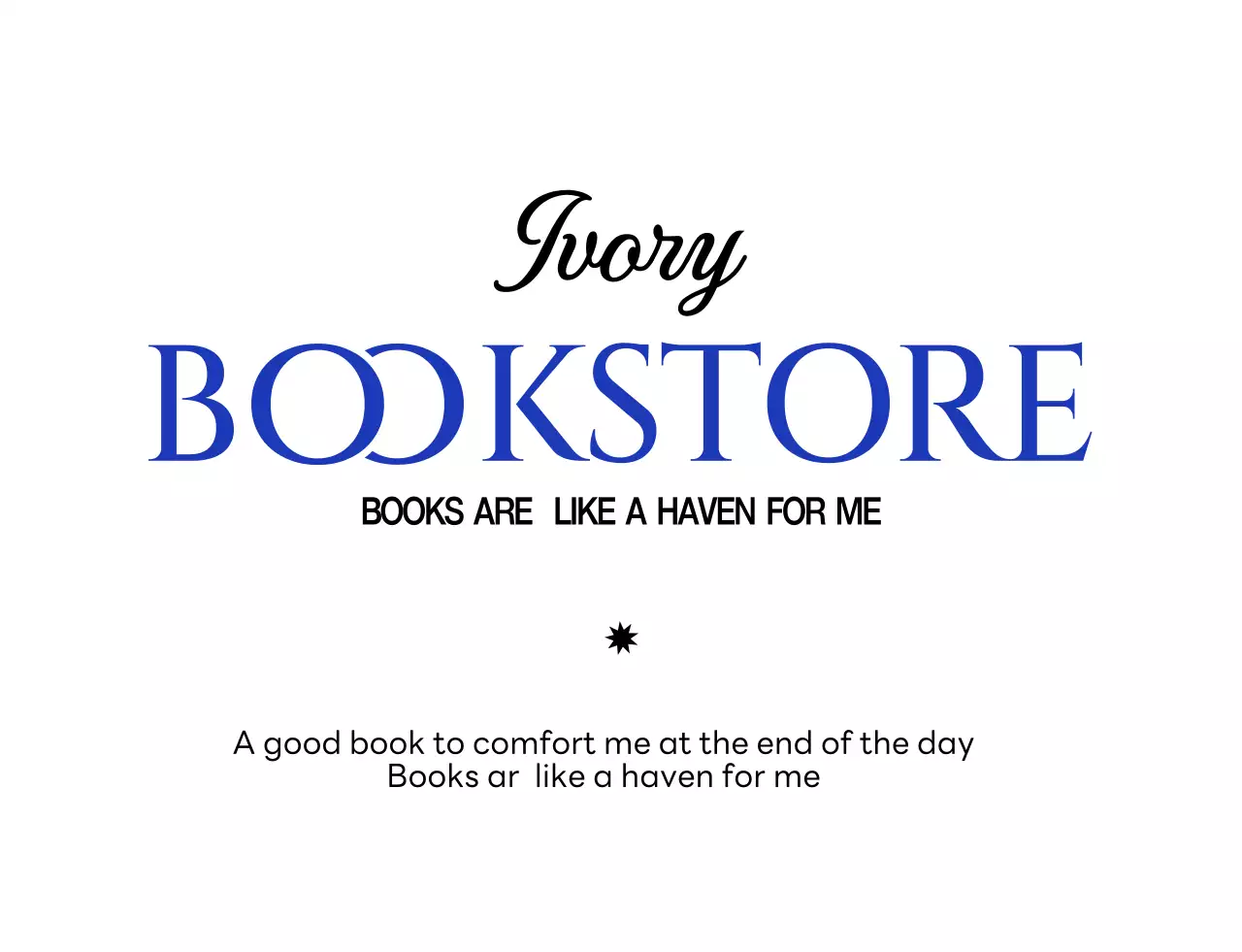 파란색 텍스트 타이포그래피의 감성 도서관 나눔 굿즈