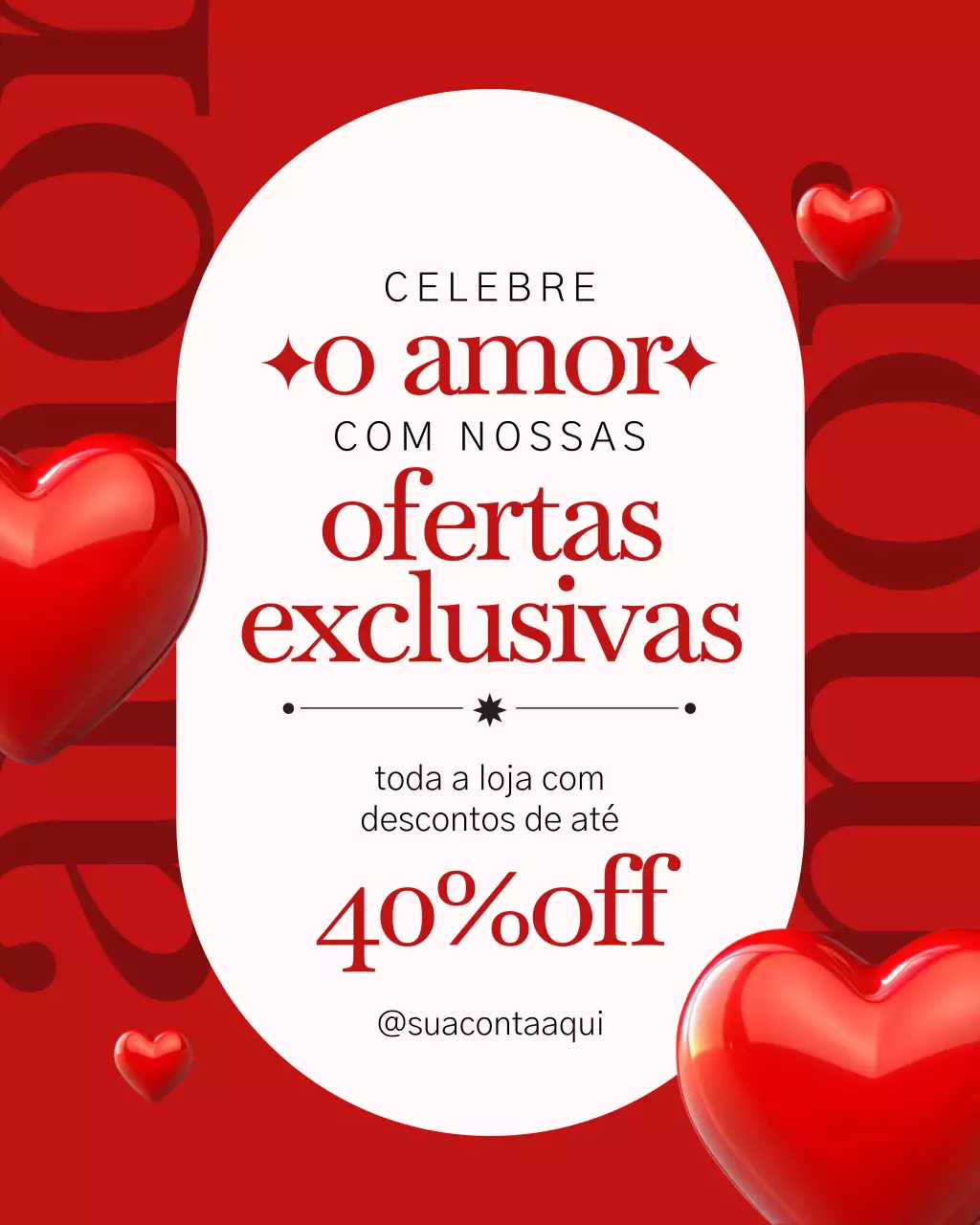 Postagem promocional do Red Elegant Love no Instagram