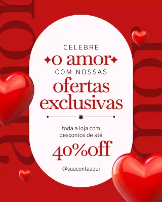 Postagem promocional do Red Elegant Love no Instagram
