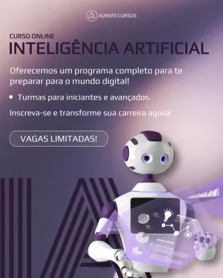 Postagem promocional do curso Purple Modern AI no Instagram