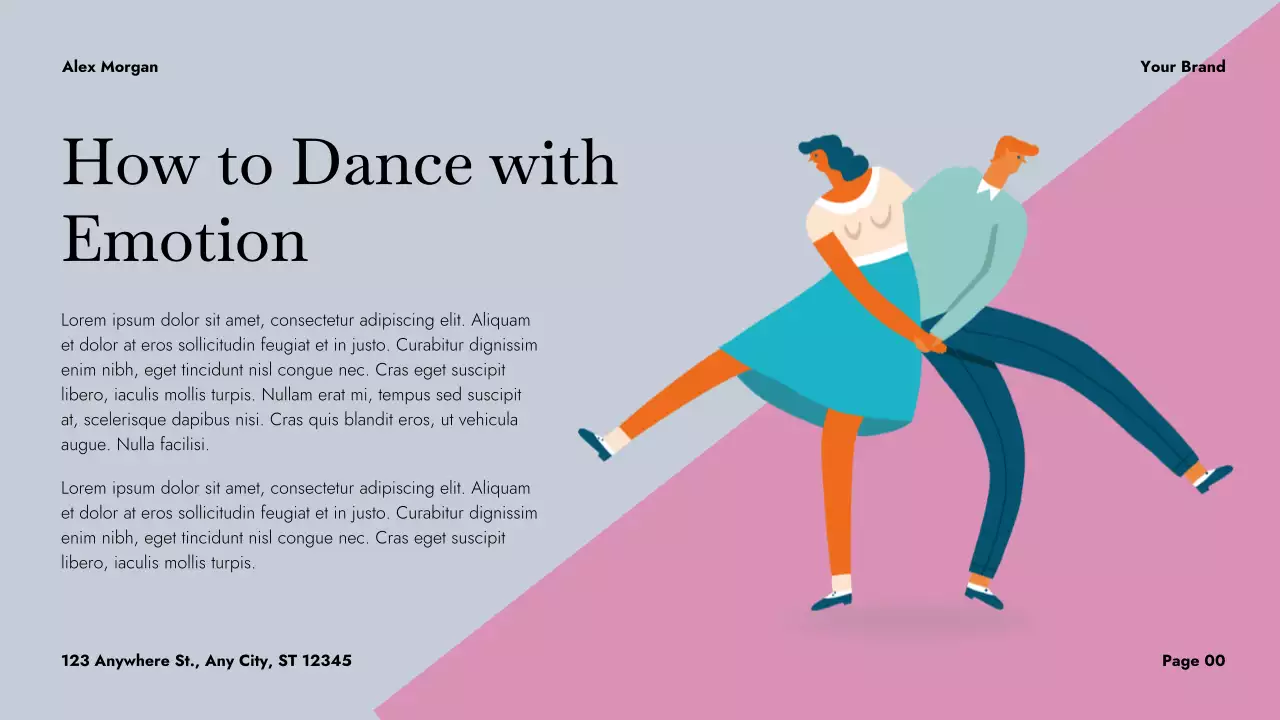 Purple Abstract Dance Storytelling Presentation