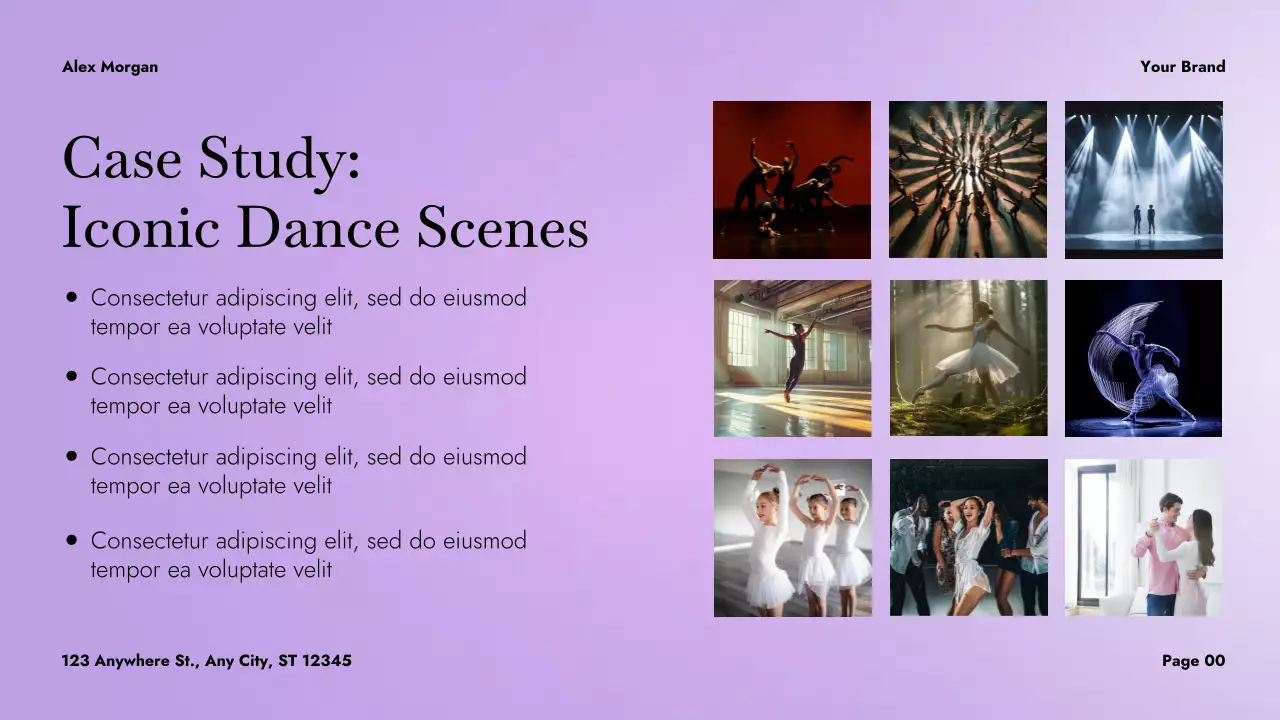 Purple Abstract Dance Storytelling Presentation