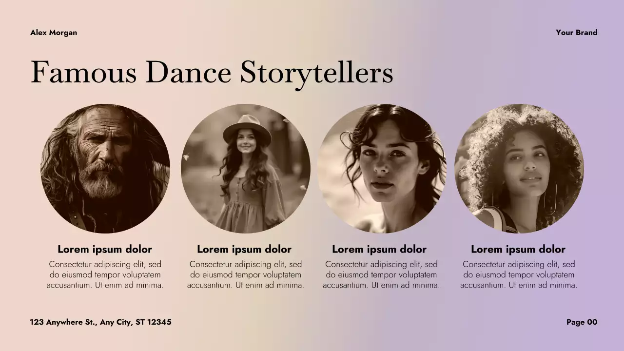 Purple Abstract Dance Storytelling Presentation