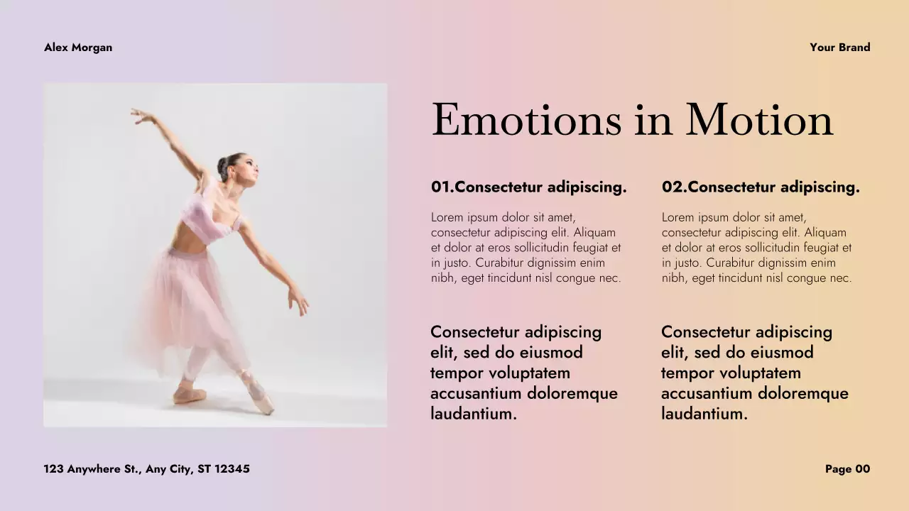 Purple Abstract Dance Storytelling Presentation