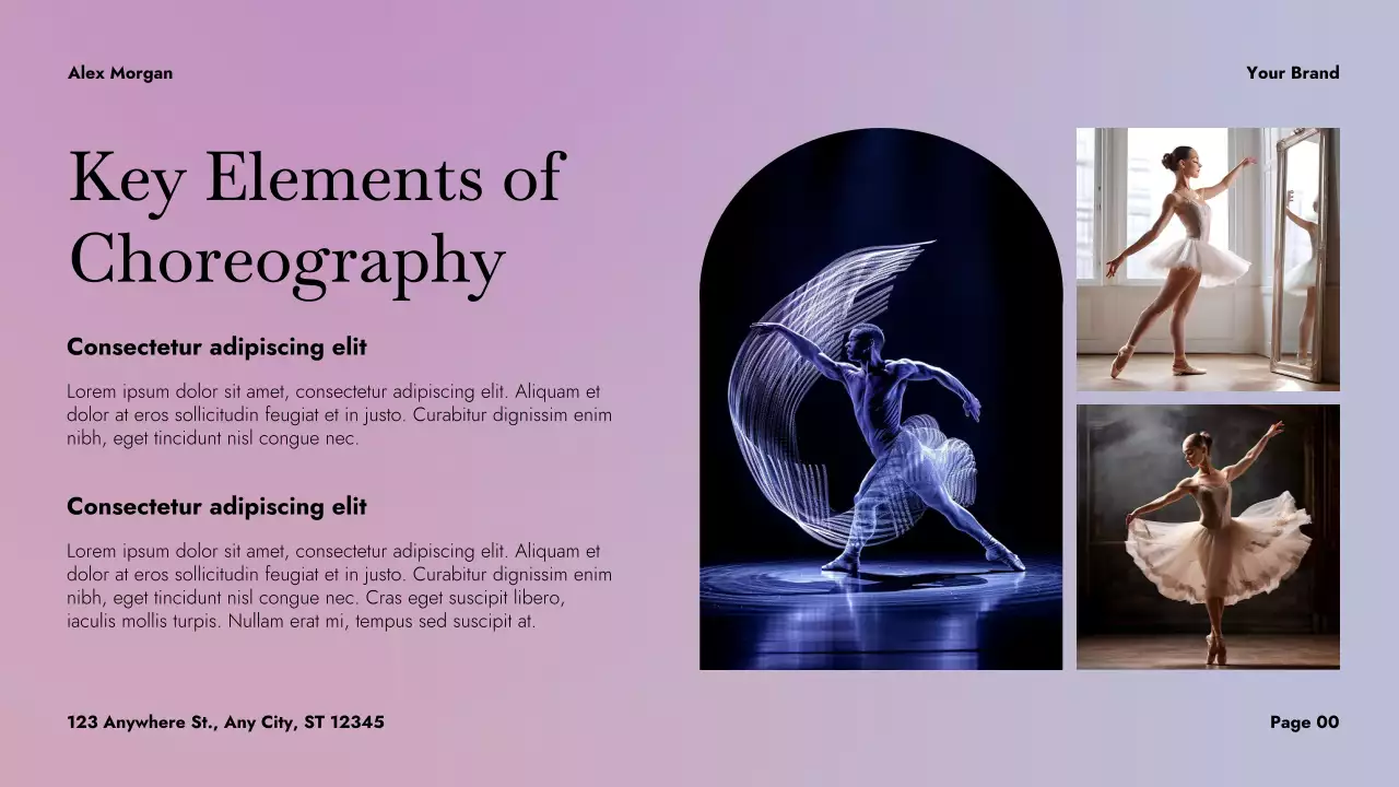 Purple Abstract Dance Storytelling Presentation