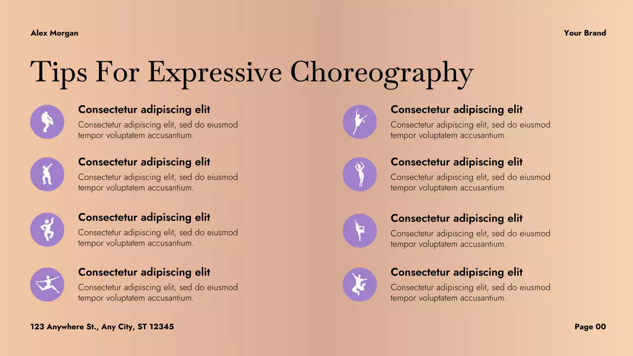 Purple Abstract Dance Storytelling Presentation