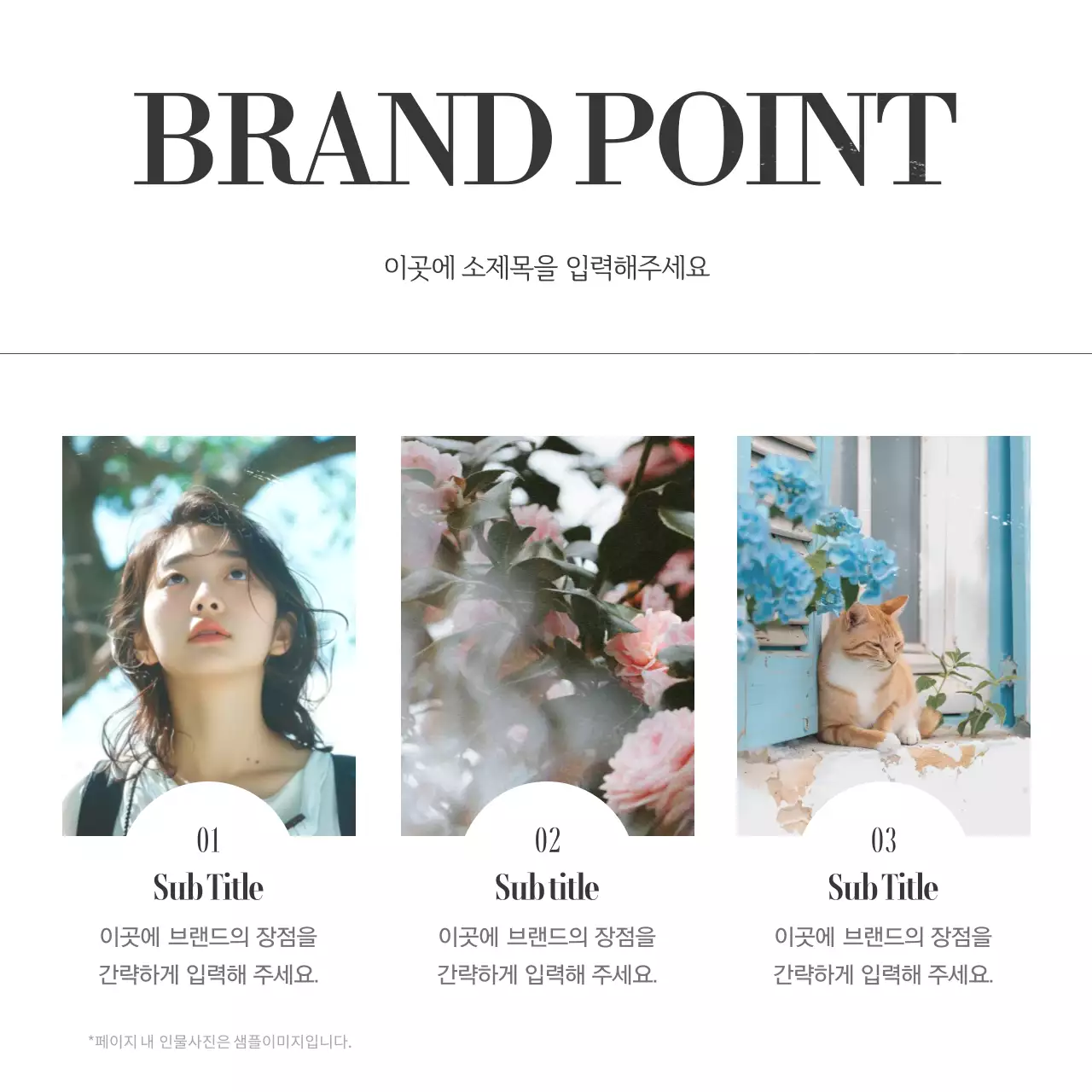 초록색의 빈티지한 여름 컨셉의 브랜드 SNS 게시글