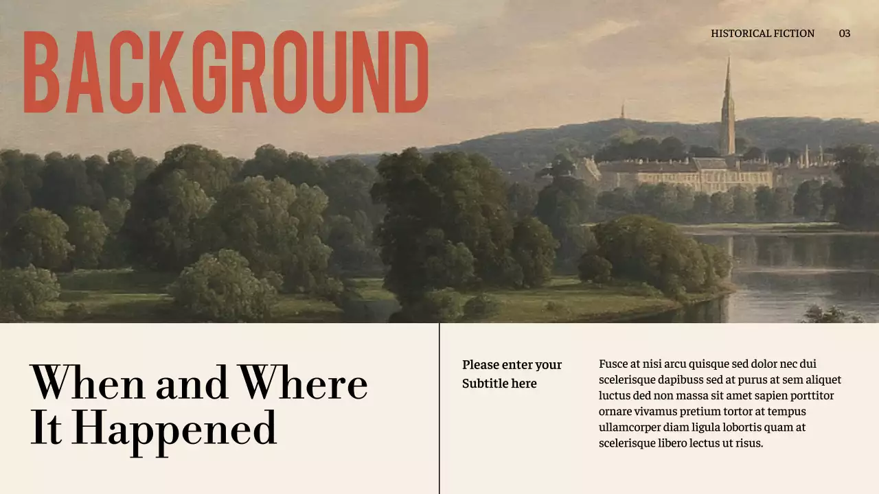 Black Vintage Fiction Document Presentation