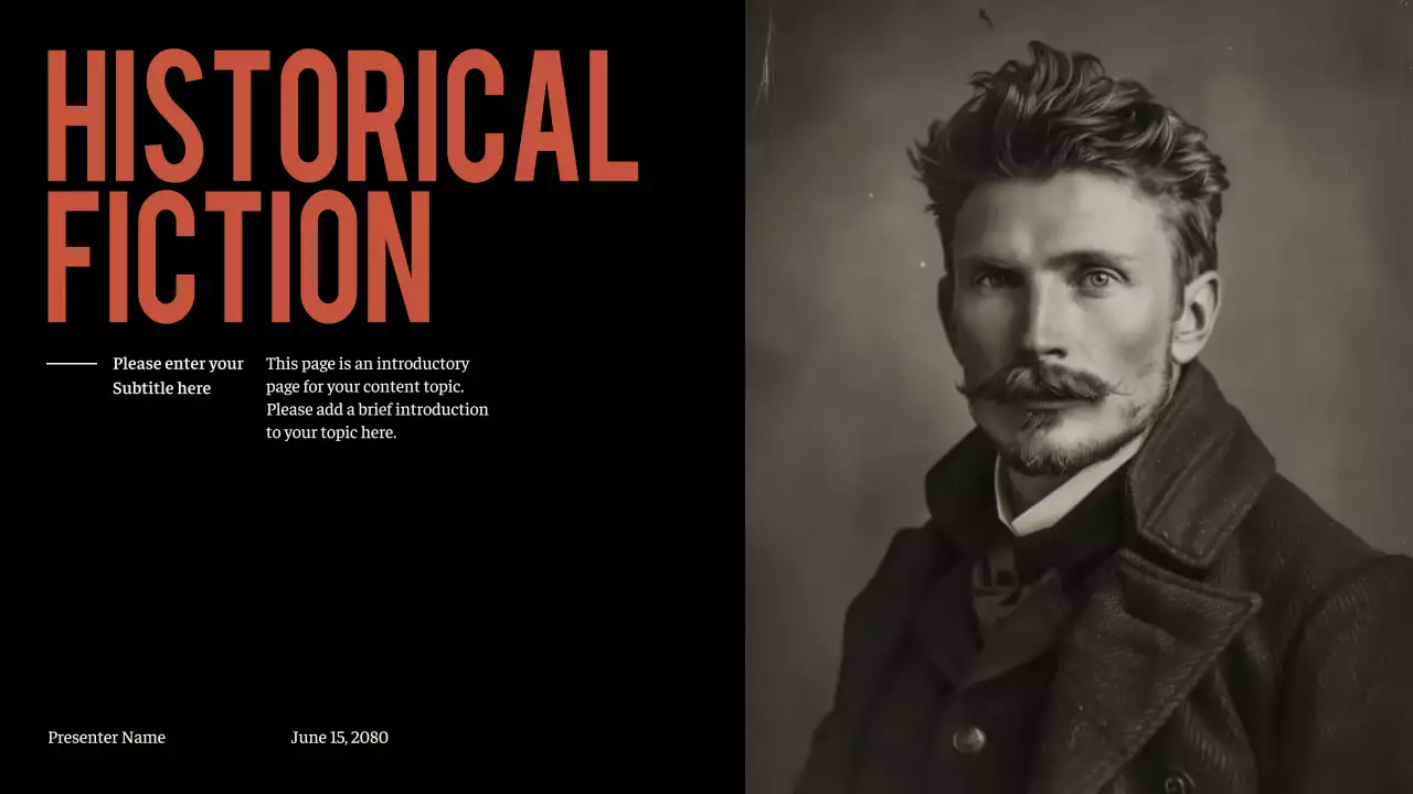 Black Vintage Fiction Document Presentation