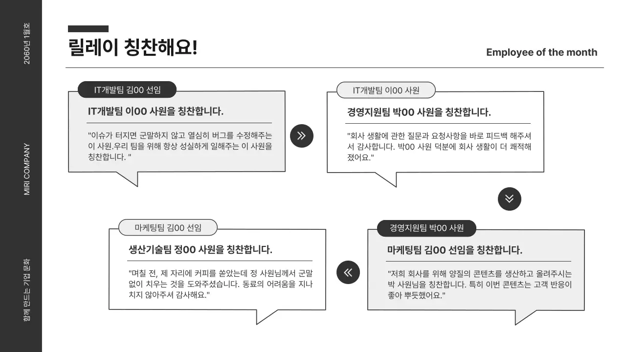 흑백 모던 기업 뉴스레터