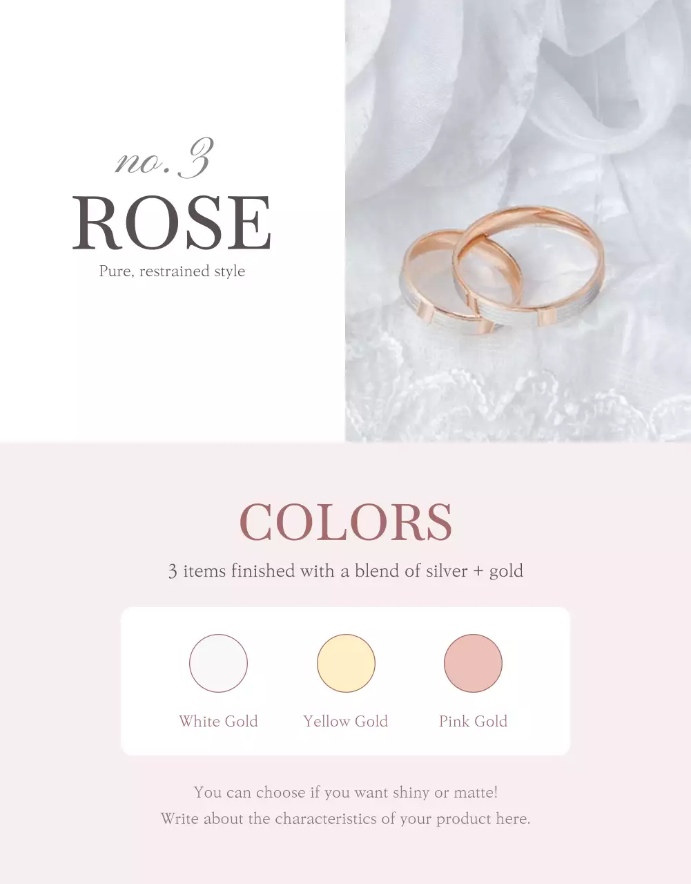 Poster Promosi Perhiasan Elegan Berwarna Pink