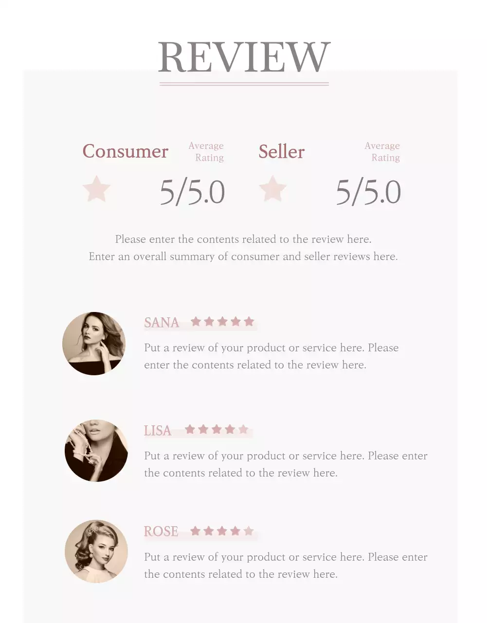 Poster Promosi Perhiasan Elegan Berwarna Pink