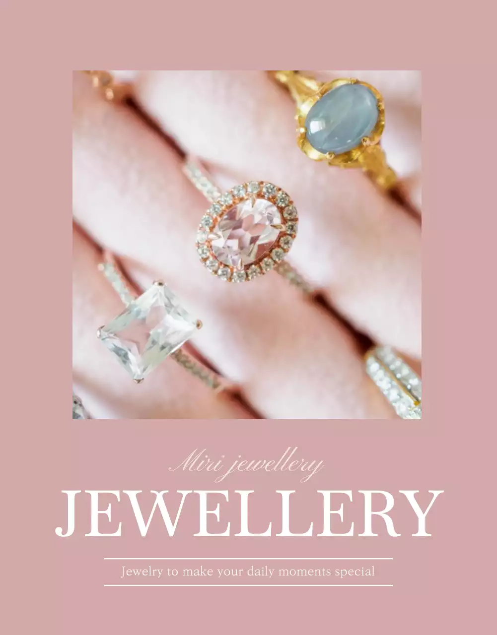 Pink Elegant Jewelry Promotion Poster