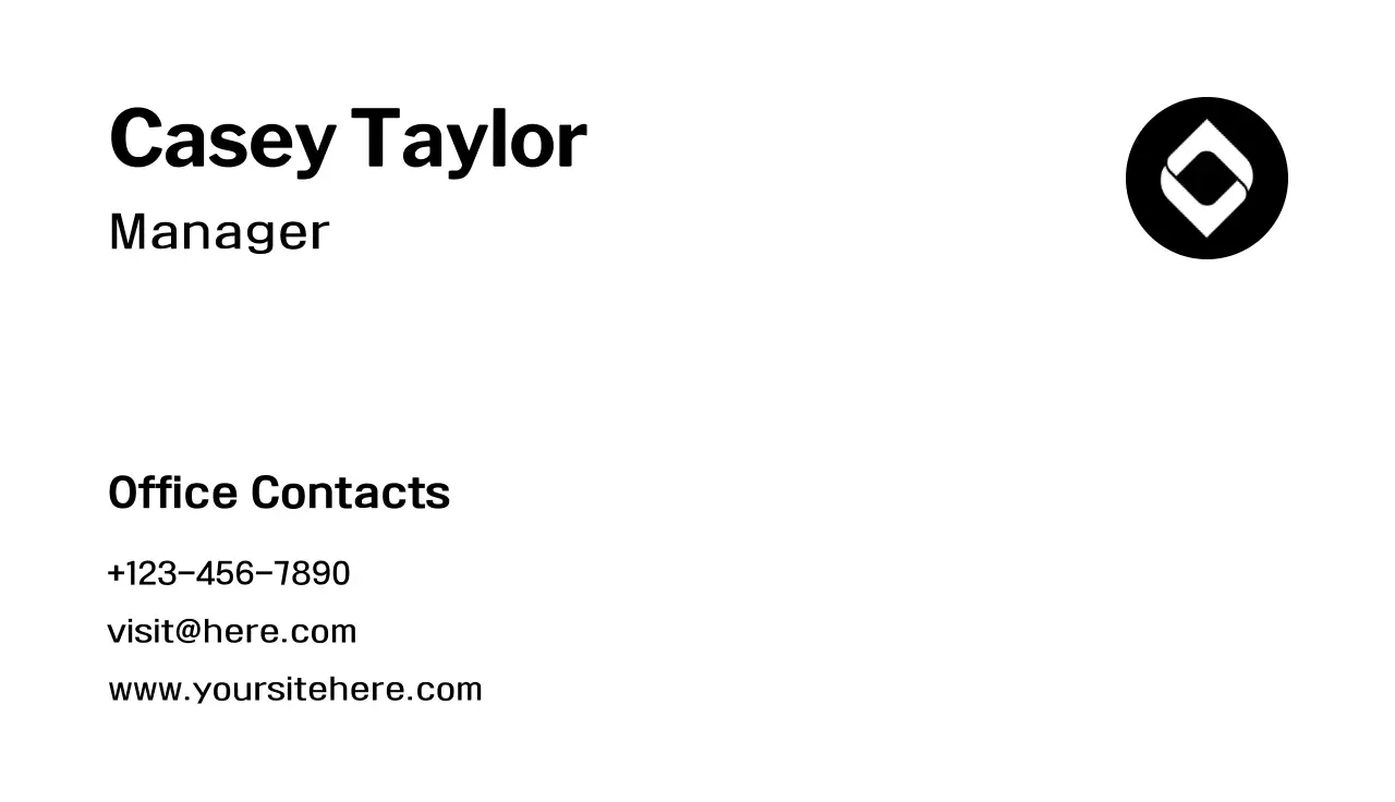 White Simple Business Card